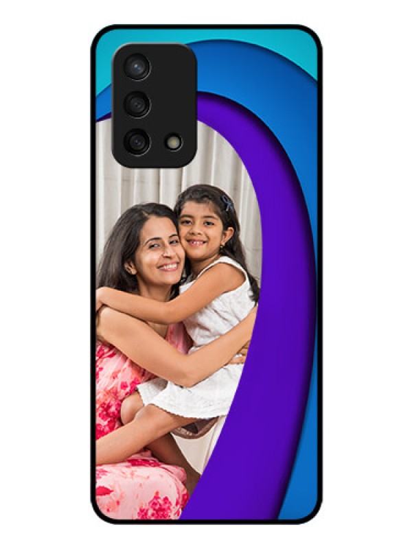 Custom Oppo F19s Photo Printing on Glass Case - Simple Pattern Design