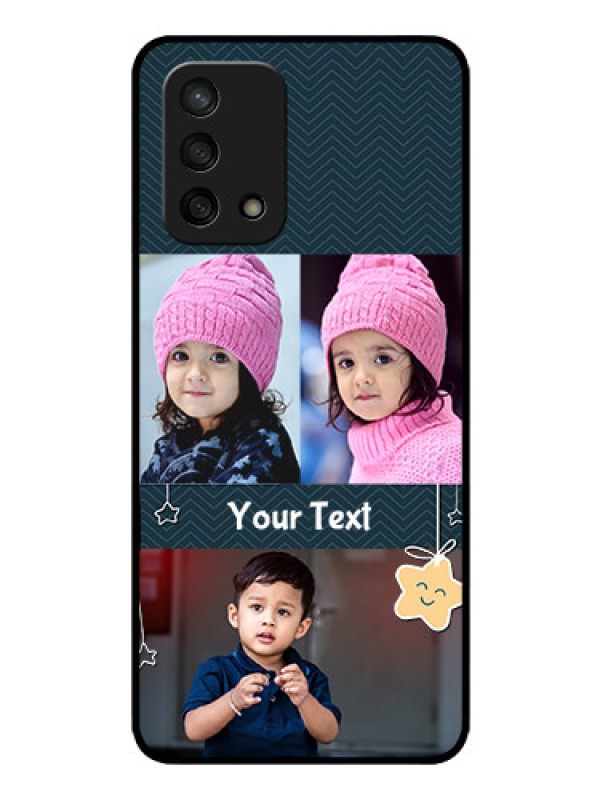 Custom Oppo F19s Custom Glass Mobile Case - Hanging Stars Design