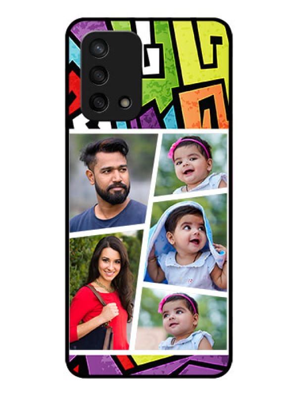 Custom Oppo F19s Custom Glass Phone Case - Graffiti pattern Design