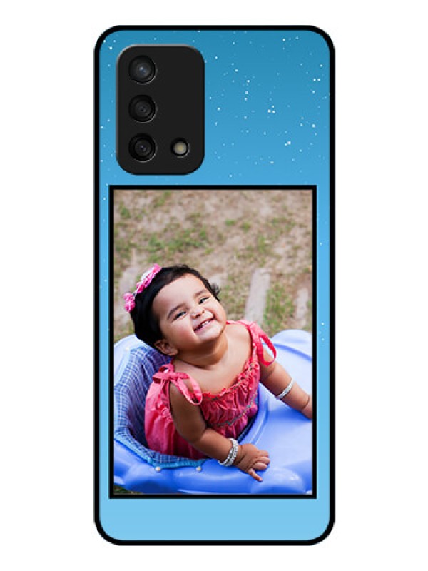 Custom Oppo F19s Custom Glass Mobile Case - Wave Pattern Colorful Design