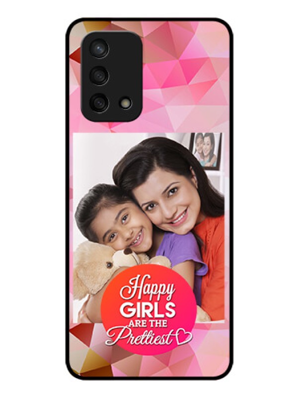 Custom Oppo F19s Photo Printing on Glass Case - Abstract Triangle Design