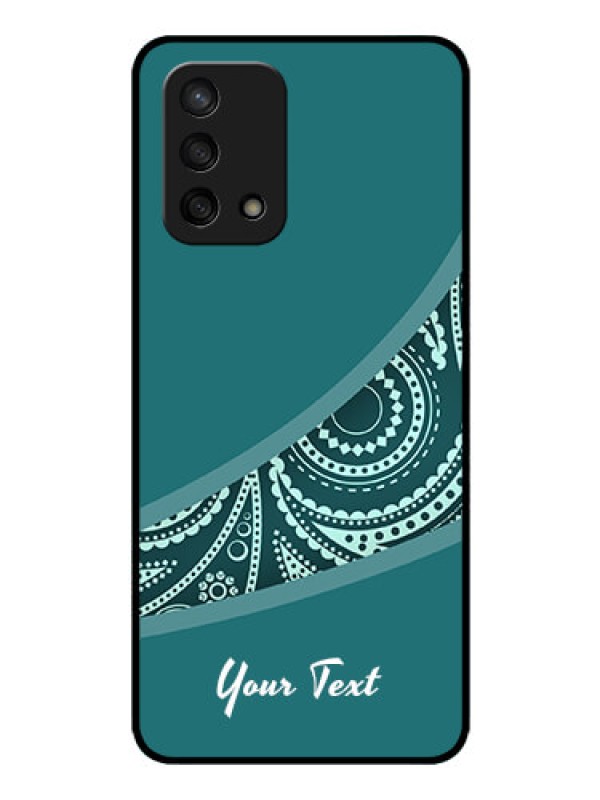 Custom Oppo F19s Photo Printing on Glass Case - semi visible floral Design