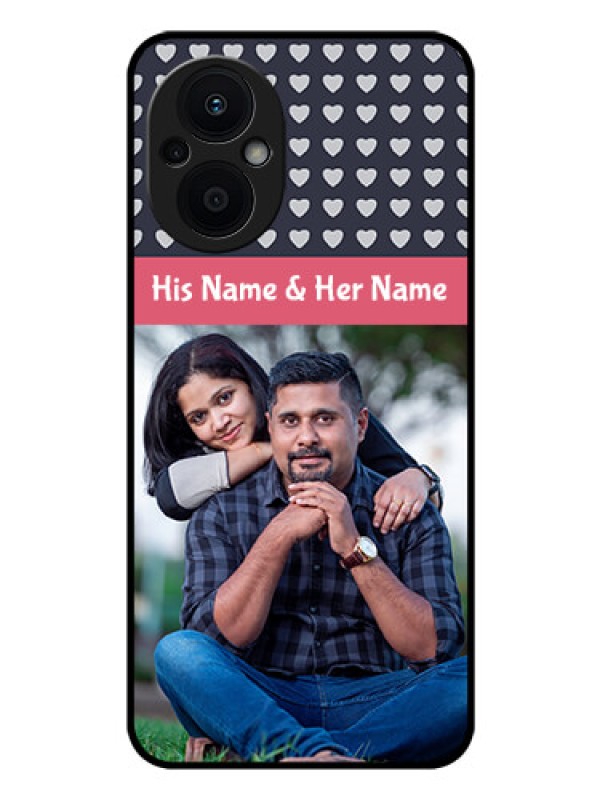 Custom Oppo F21 Pro 5G Custom Glass Mobile Case - Love Symbols Design