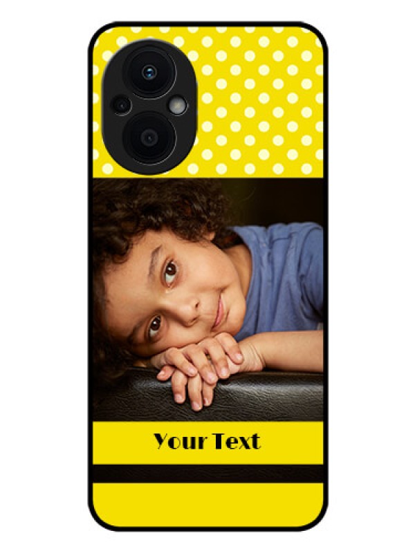 Custom Oppo F21 Pro 5G Custom Glass Phone Case - Bright Yellow Case Design