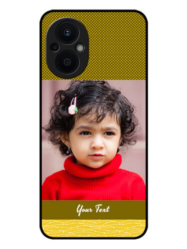 Custom Oppo F21 Pro 5G Custom Glass Phone Case - Simple Green Color Design