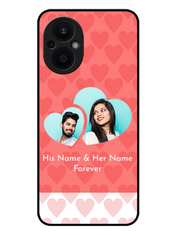 Custom Oppo F21 Pro 5G Personalized Glass Phone Case - Couple Pic Upload Design