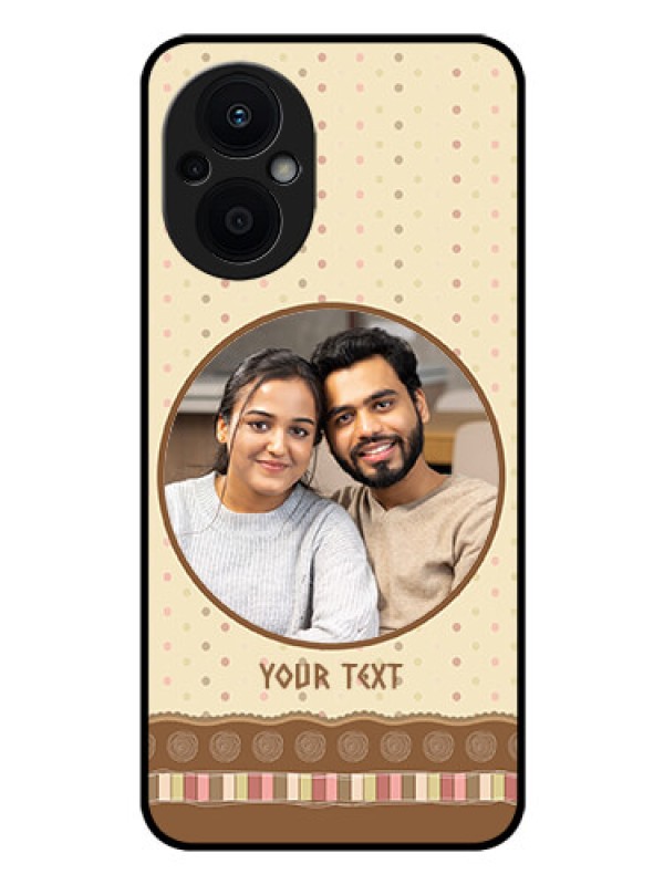Custom Oppo F21 Pro 5G Custom Glass Mobile Case - Brown Dotted Mobile Case Design