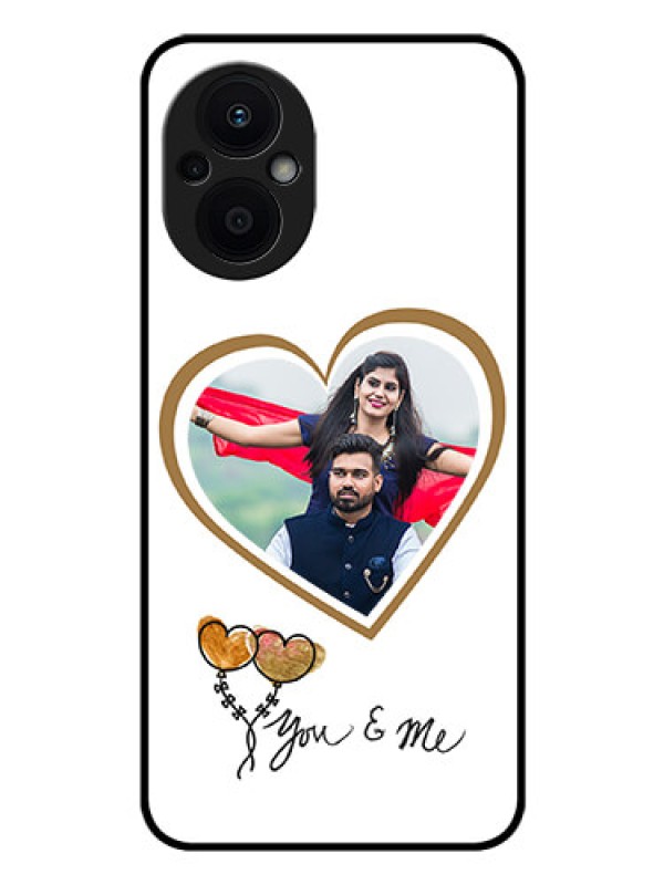 Custom Oppo F21 Pro 5G Custom Glass Mobile Case - You & Me Design