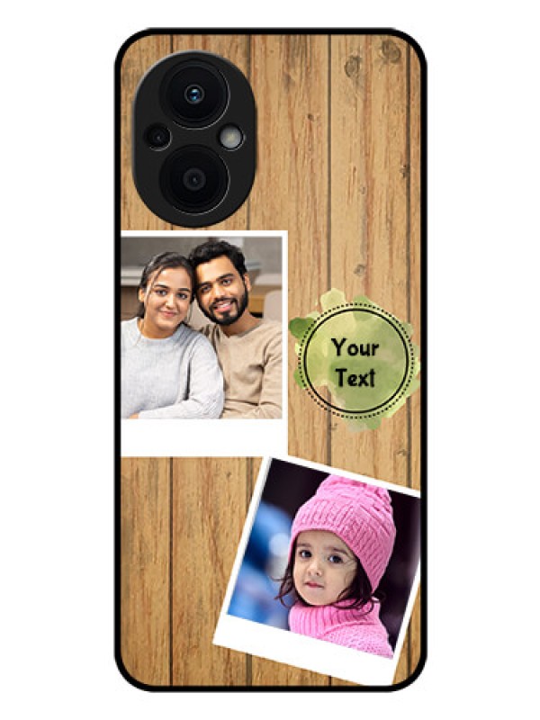 Custom Oppo F21 Pro 5G Custom Glass Phone Case - Wooden Texture Design