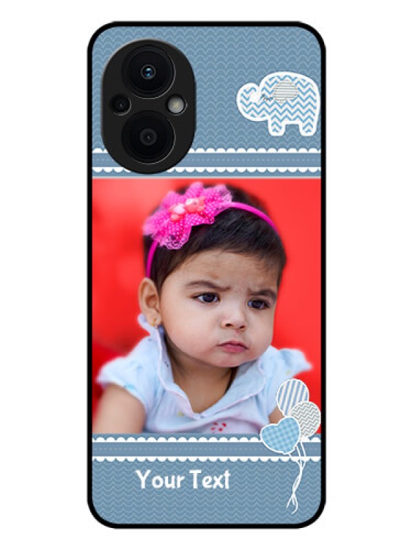 Custom Oppo F21 Pro 5G Photo Printing on Glass Case - with Kids Pattern Design