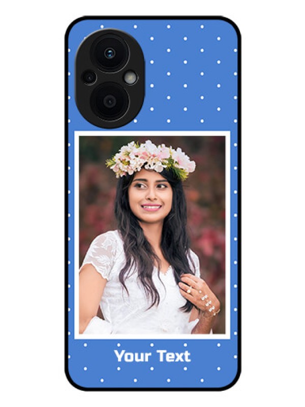 Custom Oppo F21 Pro 5G Photo Printing on Glass Case - Polka dots design