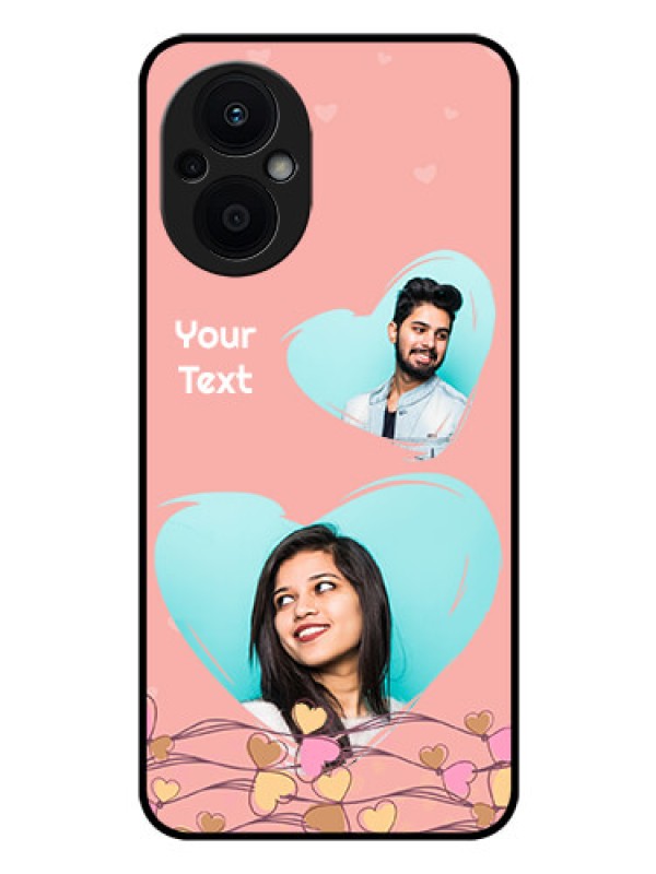 Custom Oppo F21 Pro 5G Custom Glass Mobile Case - Love Doodle Design