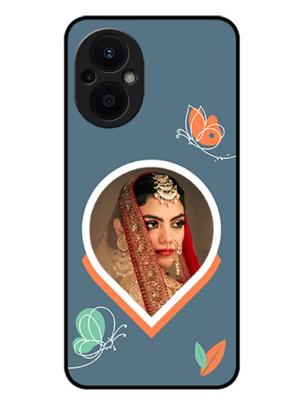 Custom Oppo F21 Pro 5G Custom Glass Mobile Case - Droplet Butterflies Design
