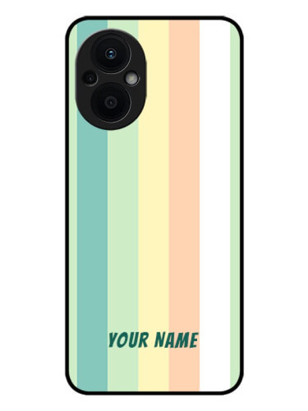 Custom Oppo F21 Pro 5G Photo Printing on Glass Case - Multi-colour Stripes Design