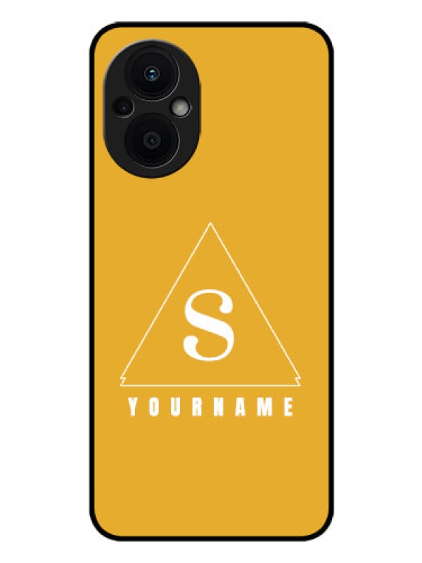 Custom Oppo F21 Pro 5G Personalized Glass Phone Case - simple triangle Design