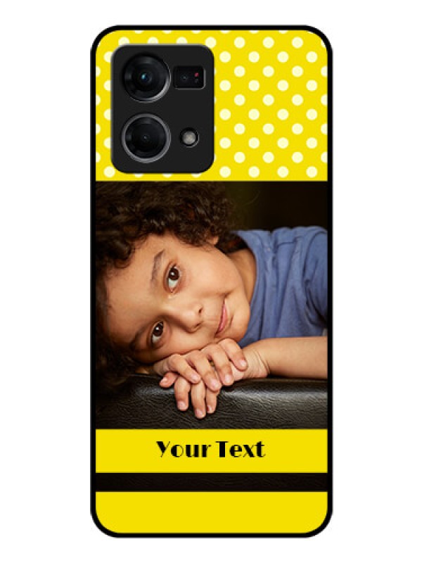 Custom Oppo F21 Pro Custom Glass Phone Case - Bright Yellow Case Design