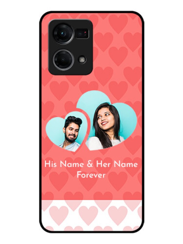 Custom Oppo F21 Pro Personalized Glass Phone Case - Couple Pic Upload Design