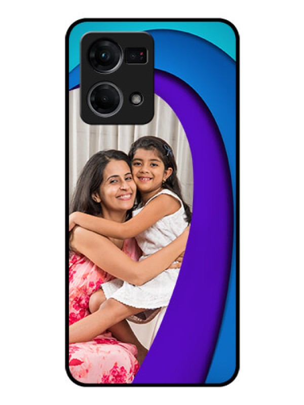 Custom Oppo F21 Pro Photo Printing on Glass Case - Simple Pattern Design