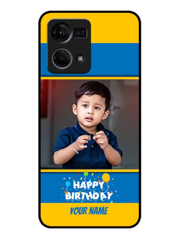 Custom Oppo F21 Pro Custom Glass Mobile Case - Birthday Wishes Design