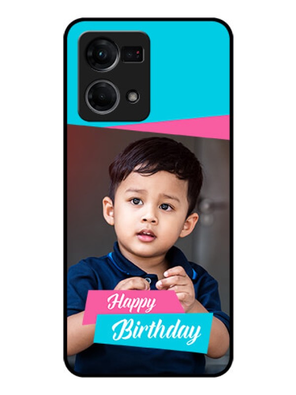Custom Oppo F21 Pro Personalized Glass Phone Case - Image Holder with 2 Color Design