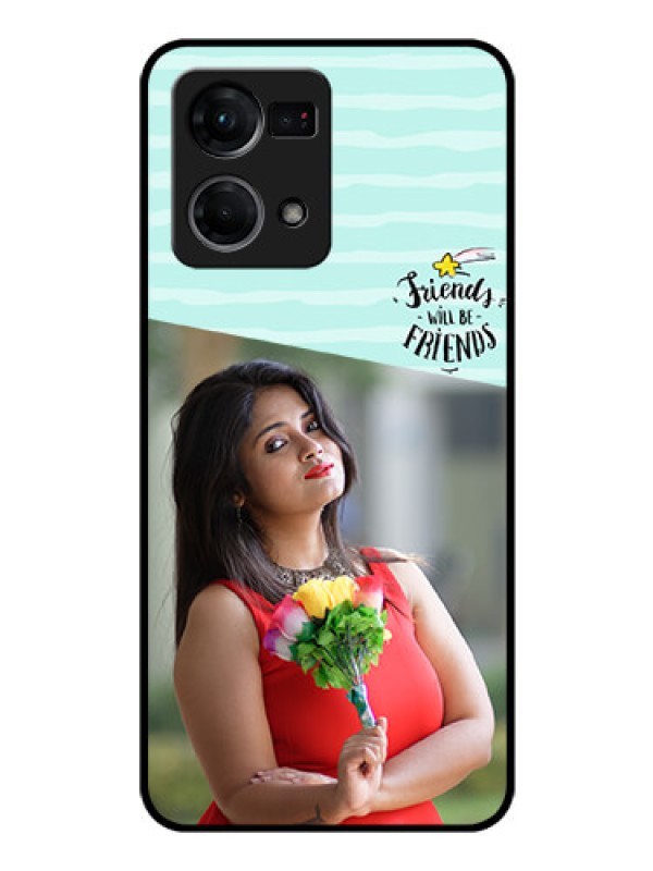 Custom Oppo F21 Pro Custom Glass Phone Case - Friends Picture Icon Design