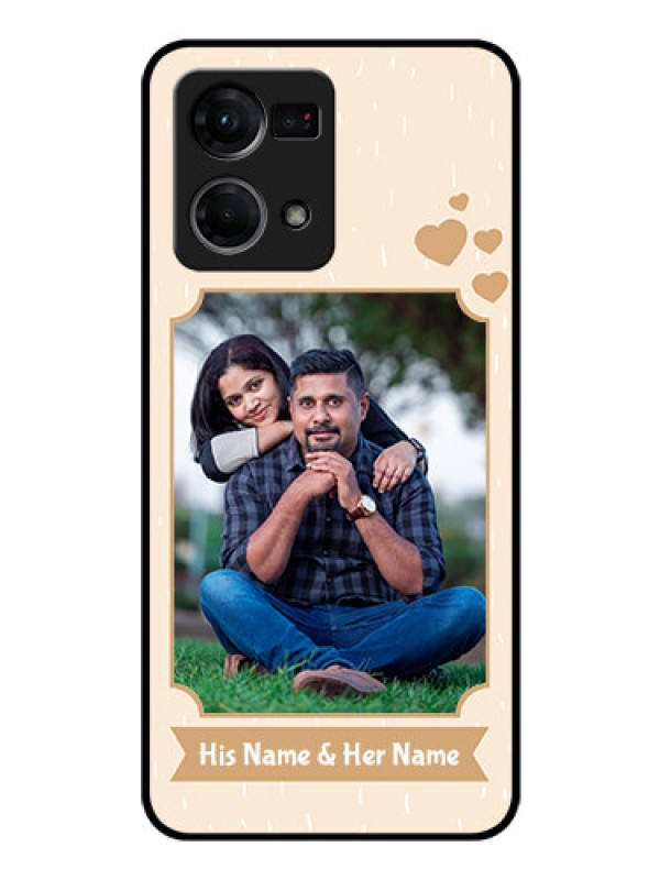 Custom Oppo F21 Pro Custom Glass Phone Case - with confetti love design