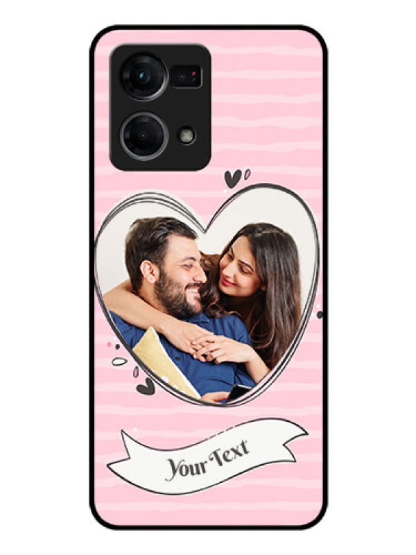 Custom Oppo F21 Pro Custom Glass Phone Case - Vintage Heart Design