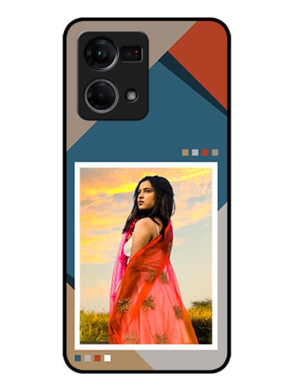 Custom Oppo F21 Pro Personalized Glass Phone Case - Retro color pallet Design