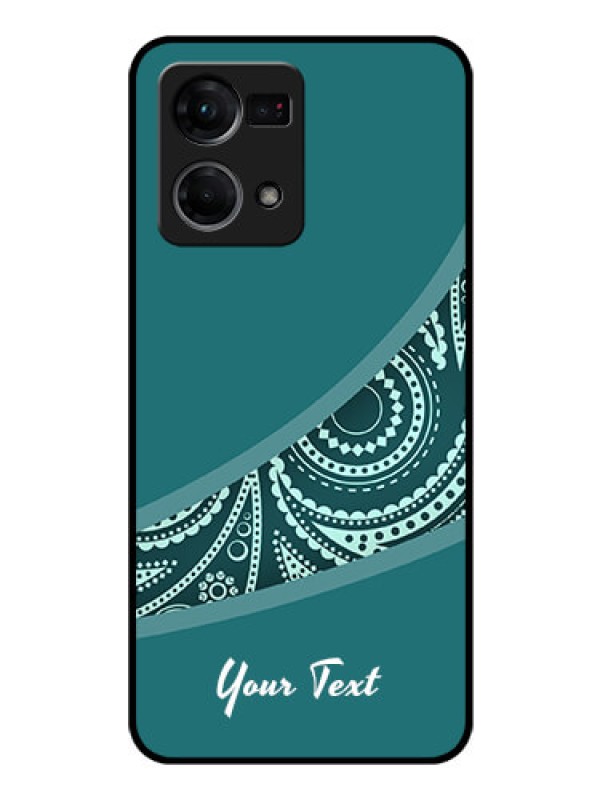 Custom Oppo F21 Pro Photo Printing on Glass Case - semi visible floral Design