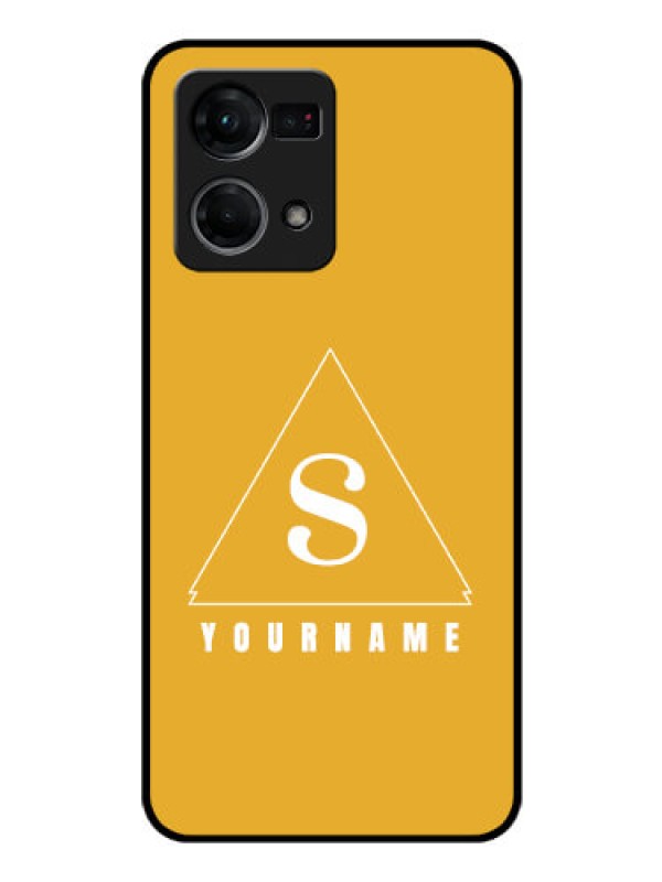 Custom Oppo F21 Pro Personalized Glass Phone Case - simple triangle Design