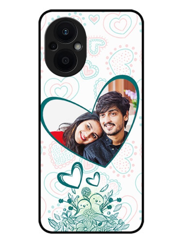 Custom Oppo F21s Pro 5G Photo Printing on Glass Case - Premium Couple Design