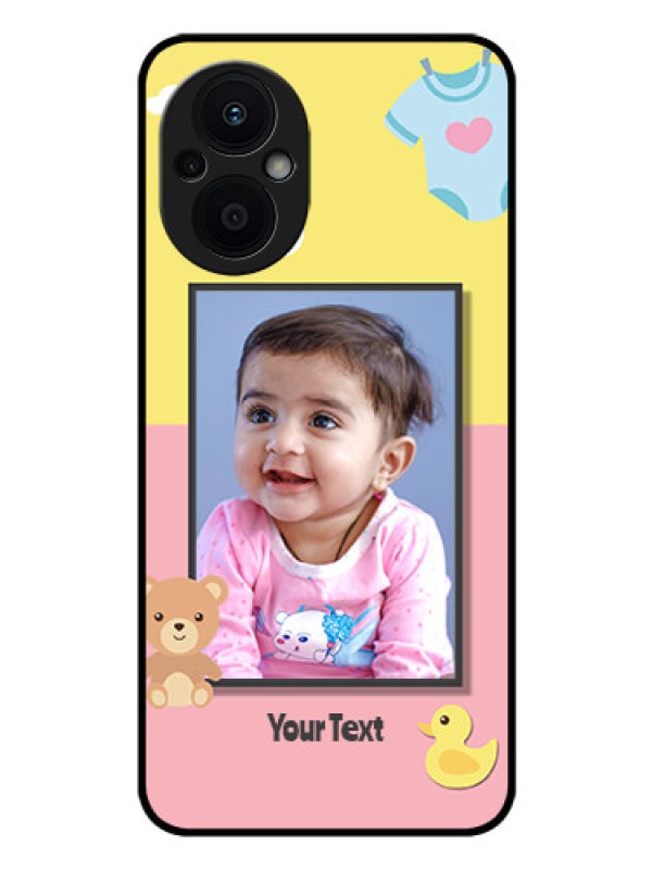 Custom Oppo F21s Pro 5G Photo Printing on Glass Case - Kids 2 Color Design