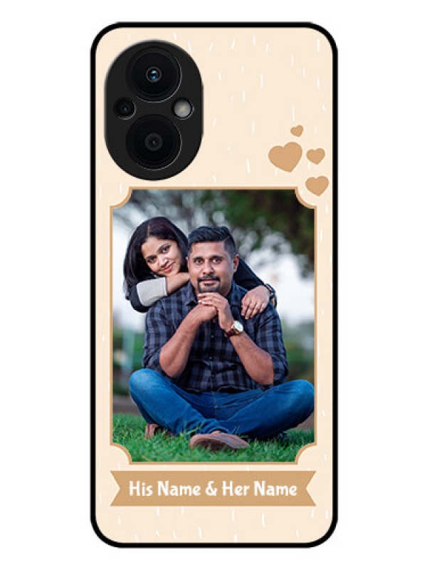 Custom Oppo F21s Pro 5G Custom Glass Phone Case - with confetti love design