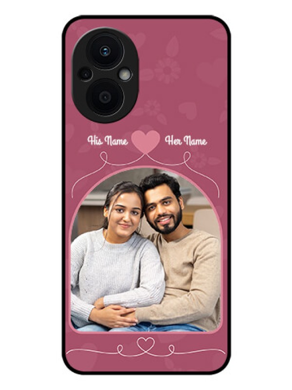 Custom Oppo F21s Pro 5G Photo Printing on Glass Case - Love Floral Design