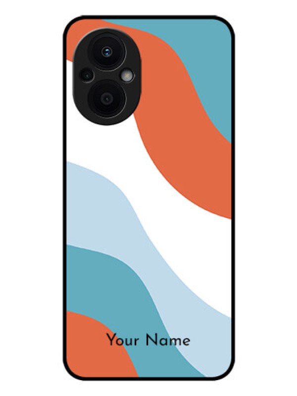 Custom Oppo F21s Pro 5G Custom Glass Mobile Case - coloured Waves Design