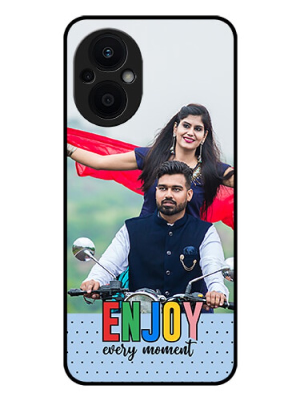 Custom Oppo F21s Pro 5G Photo Printing on Glass Case - Enjoy Every Moment Design