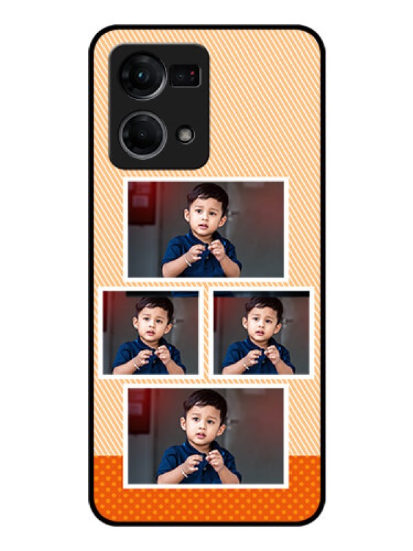 Custom Oppo F21s Pro Photo Printing on Glass Case - Bulk Photos Upload Design