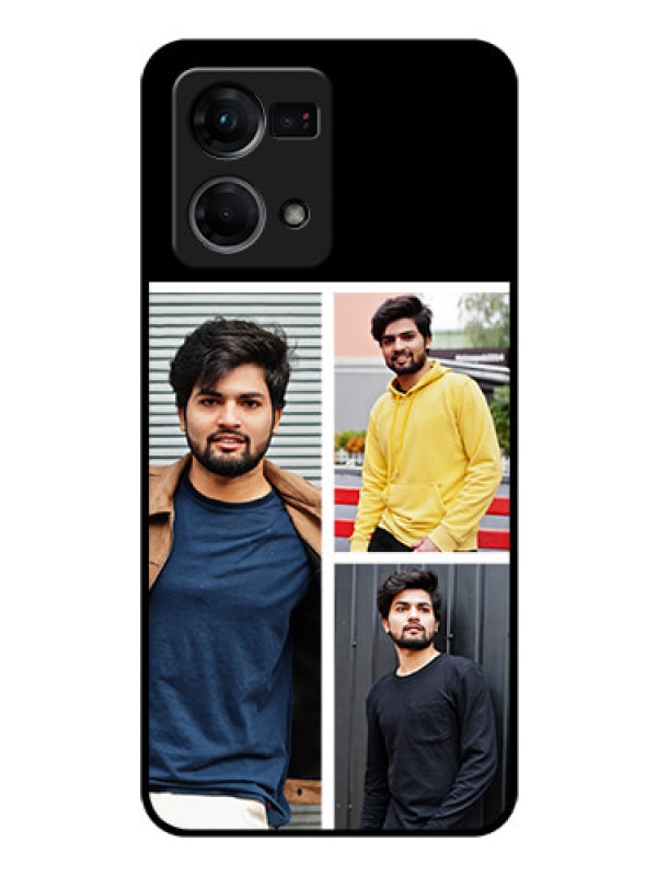 Custom Oppo F21s Pro Photo Printing on Glass Case - Upload Multiple Picture Design