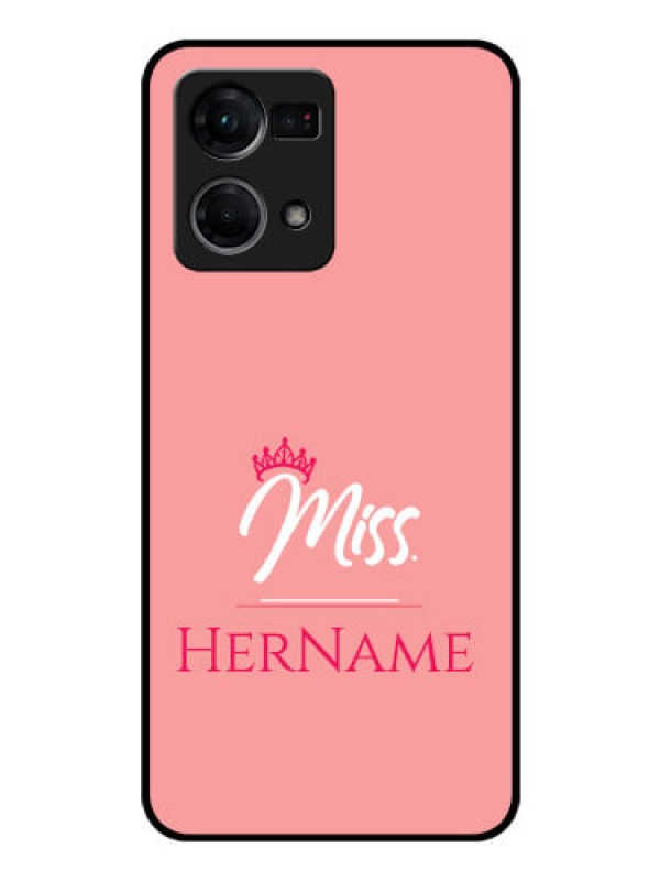 Custom Oppo F21s Pro Custom Glass Phone Case Mrs with Name