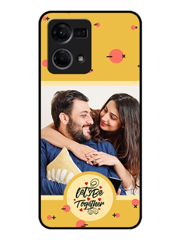 Custom Oppo F21s Pro Photo Printing on Glass Case - Lets be Together Design