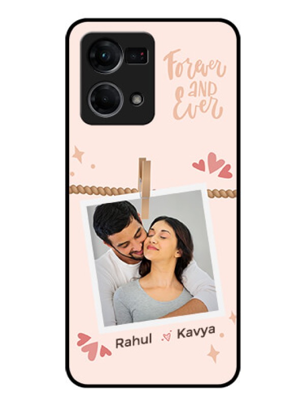 Custom Oppo F21s Pro Custom Glass Phone Case - Forever and ever love Design