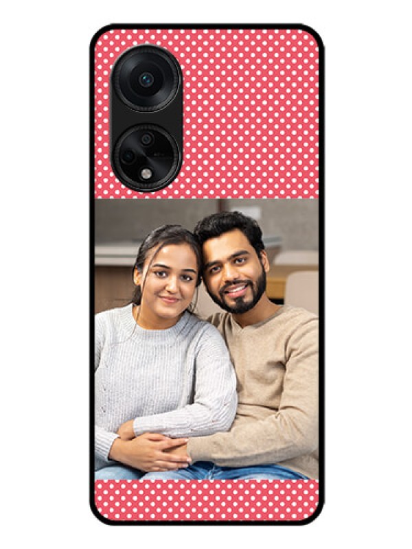 Custom Oppo F23 5G Custom Glass Phone Case - White Dotted Design