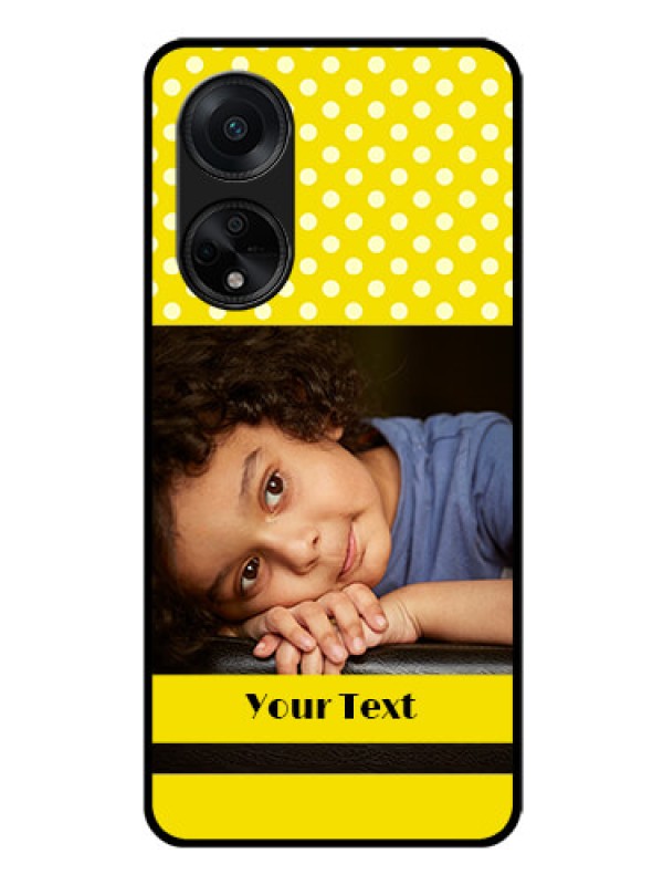 Custom Oppo F23 5G Custom Glass Phone Case - Bright Yellow Case Design