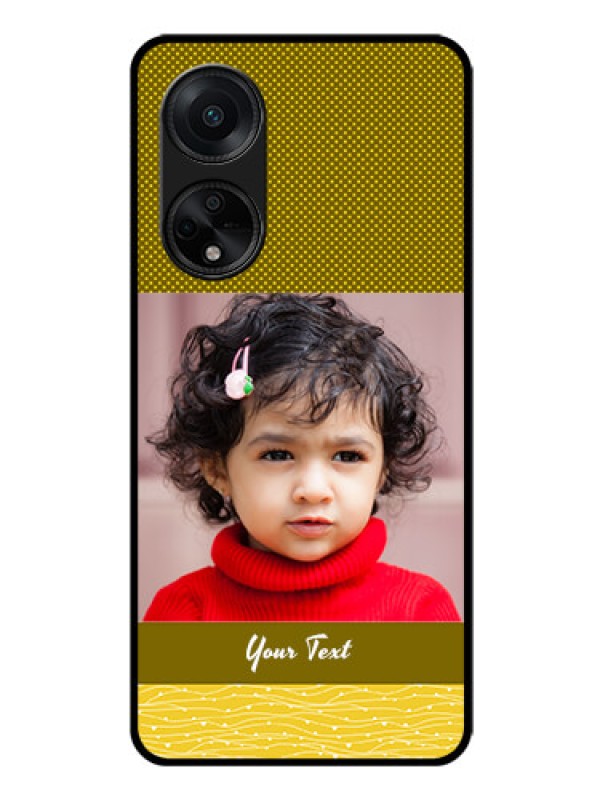 Custom Oppo F23 5G Custom Glass Phone Case - Simple Green Color Design
