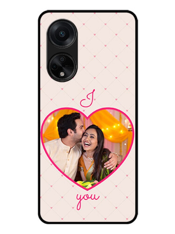 Custom Oppo F23 5G Custom Glass Mobile Case - Heart Shape Design