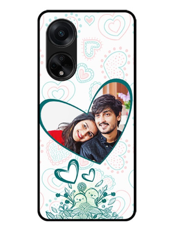 Custom Oppo F23 5G Photo Printing on Glass Case - Premium Couple Design