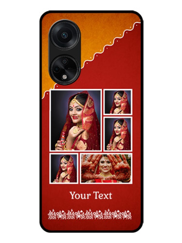 Custom Oppo F23 5G Personalized Glass Phone Case - Wedding Pic Upload Design