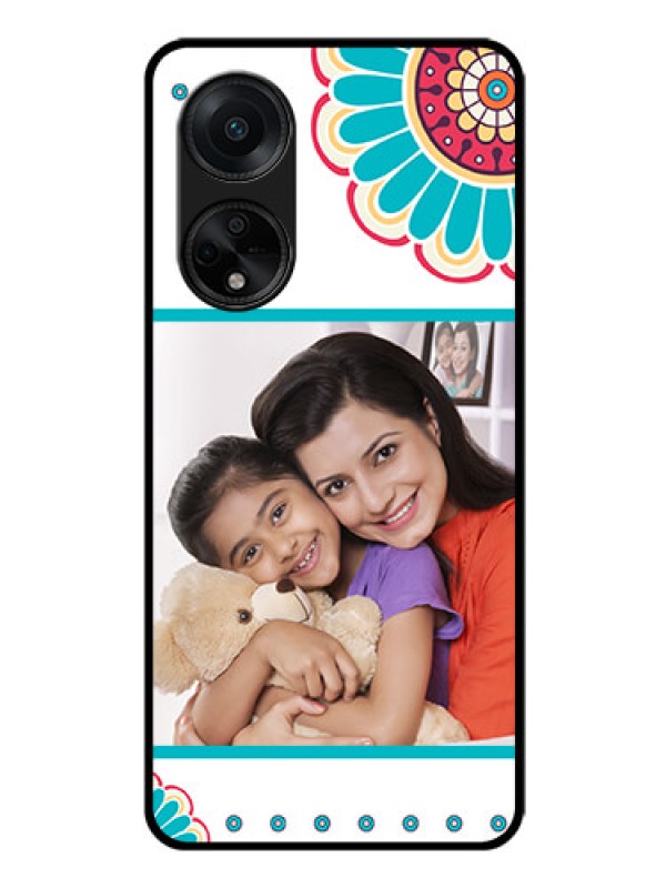 Custom Oppo F23 5G Custom Glass Phone Case - Flower Design