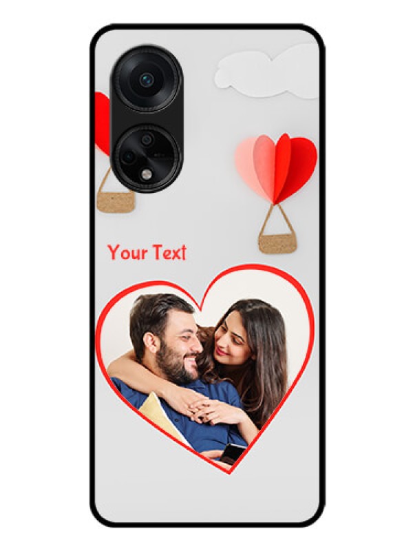 Custom Oppo F23 5G Custom Glass Mobile Case - Parachute Love Design