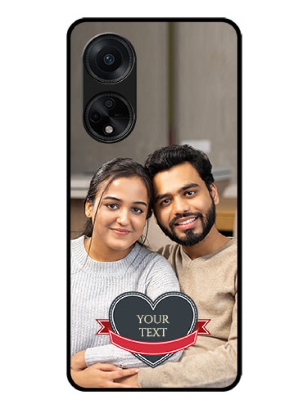 Custom Oppo F23 5G Custom Glass Phone Case - Just Married Couple Design